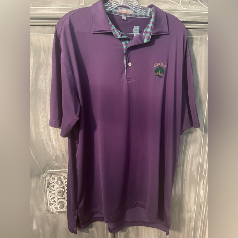 Peter millar mens summer‎ comfort polo sz large purple